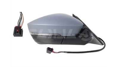 Oglinda usa SKODA KODIAQ, 10.2016-, partea Dreapta, View Max, reglare electrica; carcasa grunduita; incalzit; sticla convexa; geam cromat; rabatabil; 16 gauri / 9 pini; cu lampa indicatoare LED; cu lampa perimetru
