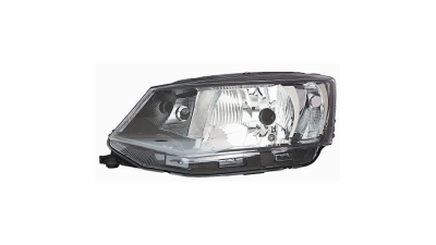 Far Skoda Fabia, 12.2014-, partea Dreapta, electric, tip bec H4, cu lumini de zi, fara motoras, Valeo