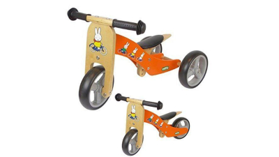 Tricicleta Miffy 2in1, pentru copii 1-2 ani