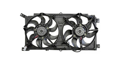 GMV radiator electroventilator SSangYong ACTYON SportS, 05.2011-, Korando, 2011-, motor 2.0 xdi, diesel, 360/360; (2 +2) pini, cu pre-rezistor, 
