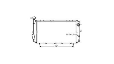 Radiator apa racire motor SRL, SUBARU LEONE, 09.1984- motor 1,3; 1,6; 1,8/ 1,8 T benzina; cv manuala, aluminiu/ plastic brazat, 647x320x18 mm, Calsonic, admisie /evacuare diametrul de 30/30