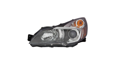 Far SUBARU LEGACY (BM/BR), 04.2009-12.2014, partea stanga, TYC, Tip=USA; H7+HB3+W5W+WY21W; manual; negru; Omologare: SAE; halogen