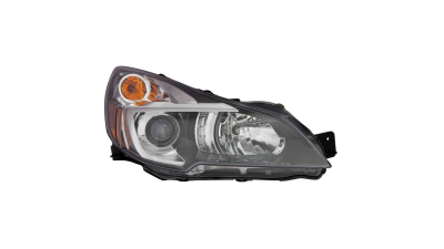 Far SUBARU LEGACY (BM/BR), 04.2009-12.2014, partea Dreapta, TYC, Tip=USA; tip bec H7+HB3+W5W+WY21W; manual; negru; halogen