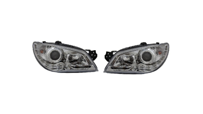 Set faruri tuning SUBARU IMPREZA (GD/GG), 10.2005-09.2007, Taiwan, partea stanga+dreapta, pozitie pe LED;tip bec H1+H1; manual; transparent, argintiu; Omologare: SAE;
