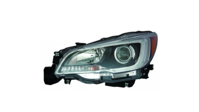 Far SUBARU LEGACY (BN/BS), 04.2014-2017; OUTBACK (BS), 05.2015-2017, partea Stanga, TYC, cu lumina de parcare LED; Tip=USA;tip bec H11+HB3+W5W+WY21W; manual; halogen