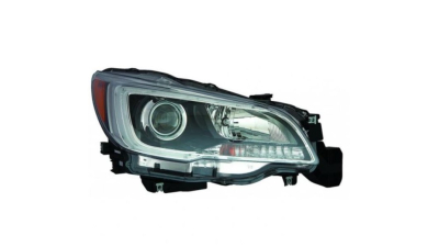 Far SUBARU LEGACY (BN/BS), 04.2014-2017; OUTBACK (BS), 05.2015-2017, partea Dreapta, TYC, cu lumina de parcare LED; Tip=USA;tip bec H11+HB3+W5W+WY21W; manual; halogen