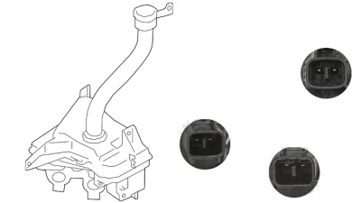 Rezervor spalator parbriz Subaru Outback (Bs), 05.2015-, stergator geam spate; cu capac, cu 2 pompe spalator, cu senzor nivel lichid