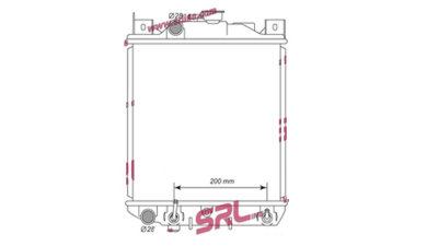 Radiator racire Suzuki Swift, 08.1989-09.1994, motor 1.0, 39 kw, benzina, cutie automata 318x330x26 mm, aluminiu brazat/plastic, 