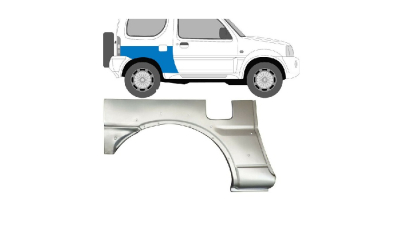 Segment reparatie aripa spate Suzuki Jimny (Fj), 09.1998-12.2018, Spate, partea Dreapta, mare, Aftermarket