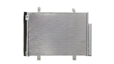 Condensator climatizare Suzuki Swift, 10.2010-2017, motor 1.3 DDiS, 55 kw diesel, 1.2, 69 kw benzina, cutie manuala, full aluminiu brazat, 553(510)x388(368)x12 mm, cu uscator si filtru integrat