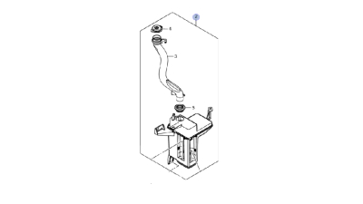 Rezervor spalator parbriz Suzuki Swift (Fz/Nz), 09.2010-, fara senzor nivel lichid, cu capac, cu gauri pentru 2 pompe spalator