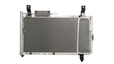 Condensator climatizare Suzuki Swift, 1996-2004, motor 1.0, 39 kw; 1.3, 50 kw/63kw/74 kw; 1.6, 68 kw/70 kw benzina, full aluminiu brazat, 570(530)x308(273)x16 mm, fara filtru uscator