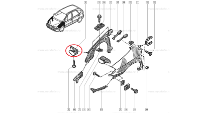 Suport aripa fata stanga Renault Scenic, Original 7700412156