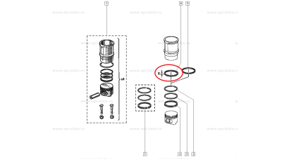 Garnitura camasa cilindru motor Renault R19, 0.08 , inel 7700508287