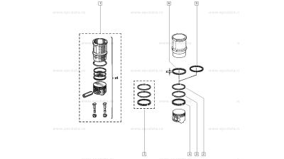 Garnitura camasa cilindru motor Renault R19, 0.12 , inel 7700551712
