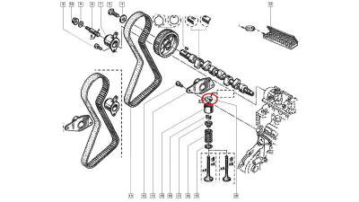 Piese fixare supape admisie evacuare Renault Laguna, R21, R19, Original 7700722516 , 3.55 mm