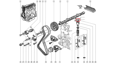 Piese fixare supape admisie evacuare Renault Laguna, R21, R19, Original 7700722526 , 3.8 mm