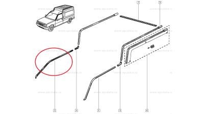 Ornament exterior usa fata dreapta Renault Rapid Express 7700764654