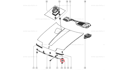 Grila masca fata Renault R19, grila calandru originala 7700790571