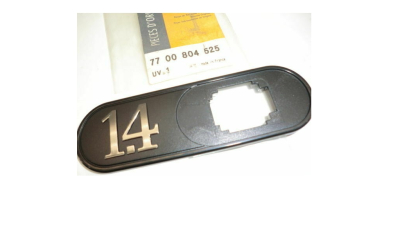 Monograma 1.4 pentru Renault Clio 1 1991-1998, Originala, emblema laterala dreapta, sigla 7700804525