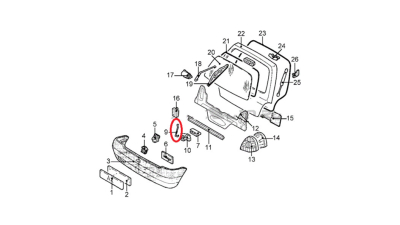 Tija comanda incuietoare hayon Renault Twingo 1., produs original 7700817779