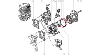 Garnitura pompa vacuum Renault R19, produs original 7700857399