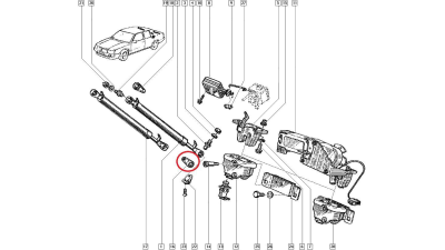 Rotula echilibror hayon Renault 25 1984-1989, Original Renault 7701031090