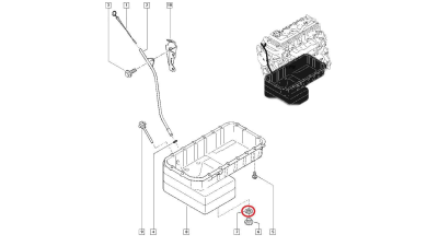 Saiba cupru buson golire baie ulei Renault R10, originala 7701057979