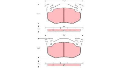 Placute frana spate Renault Clio 2 , Thalia, Megane 1, Renault 19, Peugeot 309 309, Originale Renault 7701204626