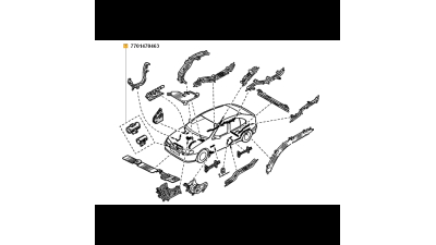 Suport Megane 1 , Scenic 1, Original Renault, Original 7701470463