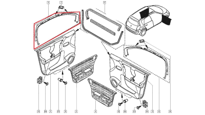 Ornament cheder usa fata stanga Renault Scenic 2, 7701475030