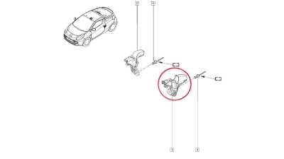 Nit metalic fixare panou, gura umplere rezervor, Renault Master 3, Renault 21, Renault Wind, Original Renault 7703072251