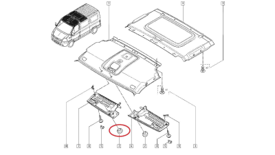 Obturator plafon OE Renault Mascott-Master, Dop original 7703074573
