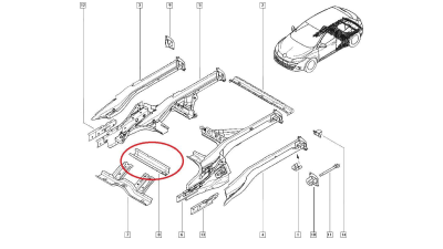 Traversa centrala spre fata Renault Megane 2, Fluence , intaritura originala 7782010021