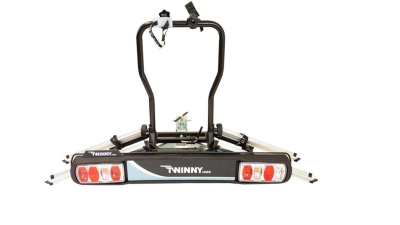 Suport bicicleta Twinny Load e-Carrier Basic pentru 2 biciclete, prindere pe carlig remorcare, rabatabil