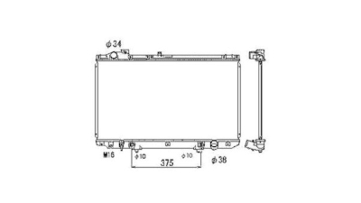 Radiator racire Lexus Gs (S160), 10.1997-14.2004 Model Gs300/Gs400 Motorizare 3, 0 R6 168kw; 4, 0 V8 224kw Benzina, tip climatizare Cu/fara AC, cutie automata, dimensiune 758x400x16mm, Cu lipire fagure prin brazare, Aftermarket