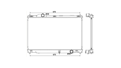 Radiator racire Lexus Gs (S190), 04.2005-11.2011 Model Gs300/Gs350 Motor 3, 0 V6 170/183kw; 3, 5 V6 228kw Benzina, tip climatizare Cu/fara AC, cutie automata, dimensiune 708x400x16mm, Cu lipire fagure prin brazare, Aftermarket