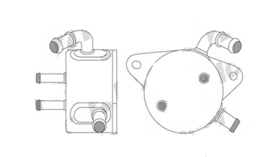 Radiator racire ulei motor, termoflot Toyota RAV-4 (XA40), 12.2011-2018, motor 2.5, 132 kw, benzina, cv automata, 90x90x57 mm, racitor transmisie, din aluminiu
