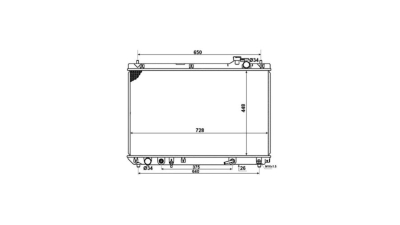 Radiator racire Lexus Rx (Xu10), 01.1998-07.2000, Motorizare 3, 0 V6 163kw Benzina, tip climatizare Cu/fara AC, cutie automata, dimensiune 738x450x26mm, Cu lipire fagure prin brazare, Aftermarket