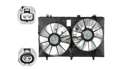 GMV radiator electroventilator Toyota Sienna, 2010-, Lexus RX, 2009-2015, RX350, motor 3.5 V6, benzina, cu AC; 375 mm, 