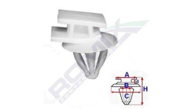 Clips, Agrafa fixare bandouri Volvo S60, 03.04-03.09 Aftermarket 80809060