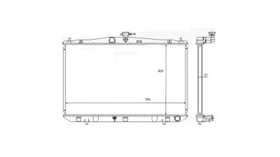 Radiator racire Lexus Rx (Al10), 04.2009-2015 Model Rx450h Motor 3, 5 V6 183kw Benzina, tip climatizare Cu/fara AC, cutie automata, dimensiune 768x450x26mm, Cu lipire fagure prin brazare, Aftermarket