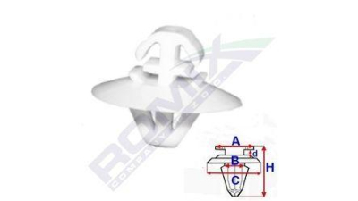 Clips, Agrafa fixare bandouri laterale Vw Crafter, 12.2005-04.2017 , Mercedes Sprinter 2006-2013; 81009572, 10 buc/set