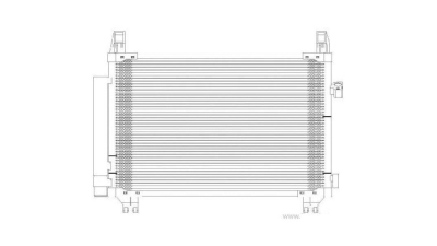 Condensator climatizare Toyota Yaris (XP90), 01.2006-2011, motor 1.4 D-4D, 66 kw diesel, cutie manuala/CVT, full aluminiu brazat, 525(480)x335(315)x16 mm, cu uscator si filtru integrat