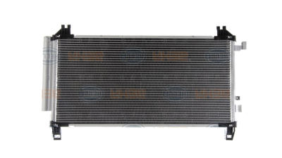 Condensator climatizare Toyota Yaris TS (XP90), 01.2007-12.2011, motor 1.8, 97 kw benzina, cutie manuala, full aluminiu brazat, 710(670) x343(310)x16 mm, cu uscator si filtru integrat