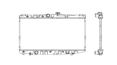 Radiator racire Toyota Carina II/Corona, 10.1983-12.1987, motor 1.6, 61 kw, benzina, cutie manuala, 558x325x16 mm, aluminiu brazat/plastic, 