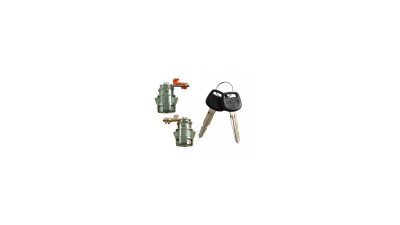 Set yale inchidere Toyota Corolla (E9), 1988-1992 pentru model EE90, CE90, cu chei, cu 2 butuci blocare usa, fata, stanga/dreapta, 69051/2-12200/210,