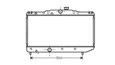 Radiator racire Toyota Corolla, 09.1990-05.1992, motor 1.6, 77 kw, benzina, cutie manuala, 4x4 668x325x26 mm, aluminiu brazat/plastic, 