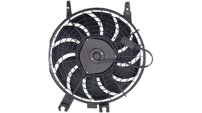 GMV radiator electroventilator Toyota Corolla, 01.1995-04.1997 Benzina, tip climatizare cu AC, cutie Manuala, dimensiune 90W/300mm, cu 2 pini, plastic, Aftermarket