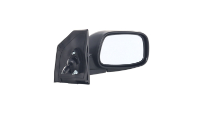 Oglinda exterioara Toyota Corolla (E12) 01.2002-2006 Partea Dreapta Crom Convex Manuala Prin Cablu Fara Incalzire, carcasa neagra
